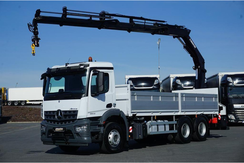 Mercedes-Benz AROCS / 2643 / 6 X 4 / SKRZYNIOWY + HDS / HIAB 228 E – 4 / WYS. - Truk flatbed, Truk derek: gambar 1 Mercedes-Benz AROCS / 2643 / 6 X 4 / SKRZYNIOWY + HDS / HIAB 228 E – 4 / WYS. - Truk flatbed, Truk derek: gambar 1