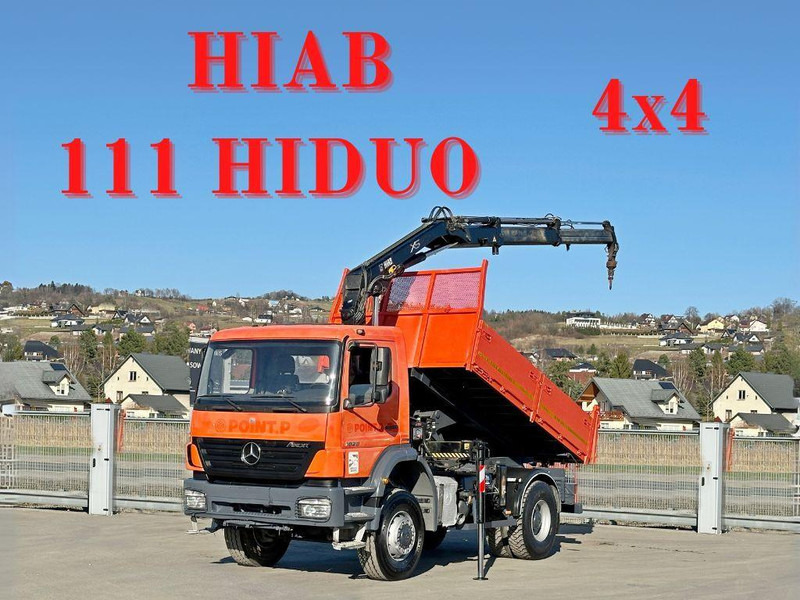 Mercedes-Benz AXOR 1829 * HIAB 1111 HIDUO + FUNK * TOP * 4x4 - Truk jungkit, Truk derek: gambar 1 Mercedes-Benz AXOR 1829 * HIAB 1111 HIDUO + FUNK * TOP * 4x4 - Truk jungkit, Truk derek: gambar 1