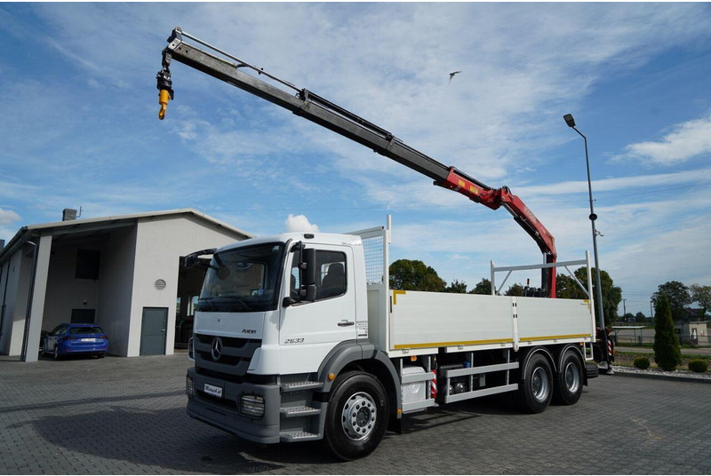 Mercedes-Benz / AXOR 2633 / 6X4 / SKRZYNIOWY - 6,55 M / MOCNA PODŁOGA / HDS FA - Truk flatbed, Truk derek: gambar 2 Mercedes-Benz / AXOR 2633 / 6X4 / SKRZYNIOWY - 6,55 M / MOCNA PODŁOGA / HDS FA - Truk flatbed, Truk derek: gambar 2