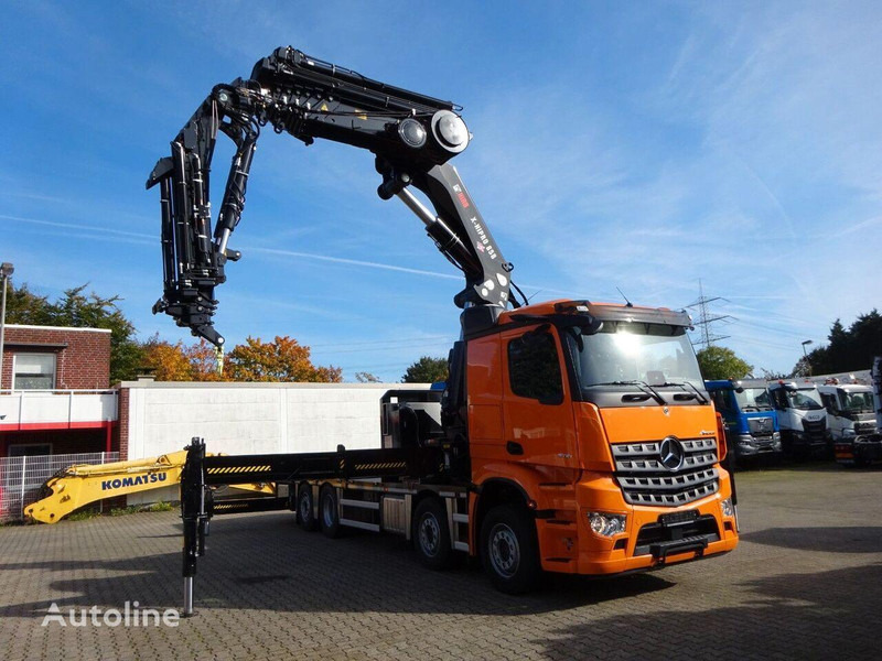 Mercedes-Benz Arocs 3751 - Flatbed+crane - Truk flatbed, Truk derek: gambar 4 Mercedes-Benz Arocs 3751 - Flatbed+crane - Truk flatbed, Truk derek: gambar 4