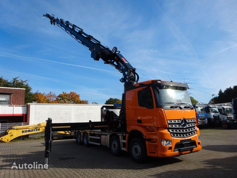 Mercedes-Benz Arocs 3751 - Flatbed+crane - Truk flatbed, Truk derek: gambar 3 Mercedes-Benz Arocs 3751 - Flatbed+crane - Truk flatbed, Truk derek: gambar 3