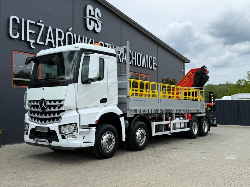 Mercedes-Benz Arocs Actros 3236 // E6 // 8x4 // Palfinger PK4800 - Truk flatbed, Truk derek: gambar 1 Mercedes-Benz Arocs Actros 3236 // E6 // 8x4 // Palfinger PK4800 - Truk flatbed, Truk derek: gambar 1