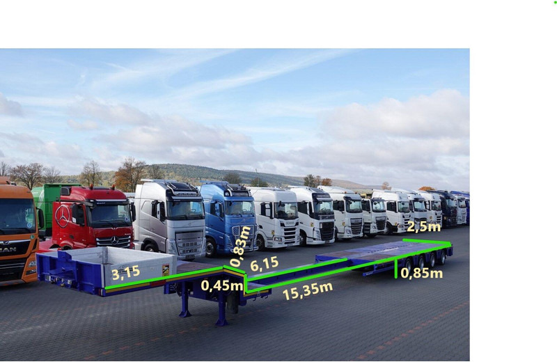 Nooteboom NISKOPODWOZIE / ROZCIĄGANA / 4 OSIOWA / OSIE SKRĘTNE / SAF - Semi-trailer low bed: gambar 2 Nooteboom NISKOPODWOZIE / ROZCIĄGANA / 4 OSIOWA / OSIE SKRĘTNE / SAF - Semi-trailer low bed: gambar 2