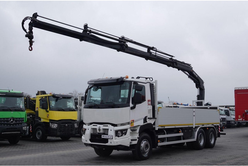 Renault C 380 / 6x4 / SKRZYNIOWY 6,6 m / + HDS HIAB 188 x-hiduo wysów: 1 - Truk flatbed, Truk derek: gambar 2 Renault C 380 / 6x4 / SKRZYNIOWY 6,6 m / + HDS HIAB 188 x-hiduo wysów: 1 - Truk flatbed, Truk derek: gambar 2