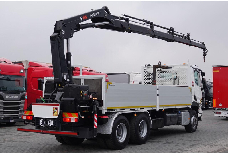 Renault C 380 / 6x4 / SKRZYNIOWY 6,6 m / + HDS HIAB 188 x-hiduo wysów: 1 - Truk flatbed, Truk derek: gambar 5 Renault C 380 / 6x4 / SKRZYNIOWY 6,6 m / + HDS HIAB 188 x-hiduo wysów: 1 - Truk flatbed, Truk derek: gambar 5