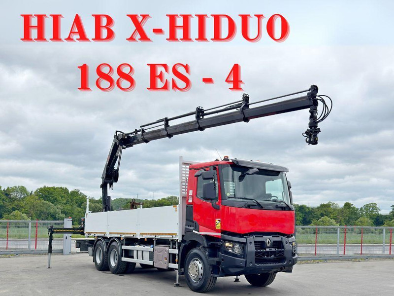 Renault C 400 *HIAB X - HIDUO 188 ES - 4 + FUNK * 6x4 - Truk flatbed, Truk derek: gambar 1 Renault C 400 *HIAB X - HIDUO 188 ES - 4 + FUNK * 6x4 - Truk flatbed, Truk derek: gambar 1