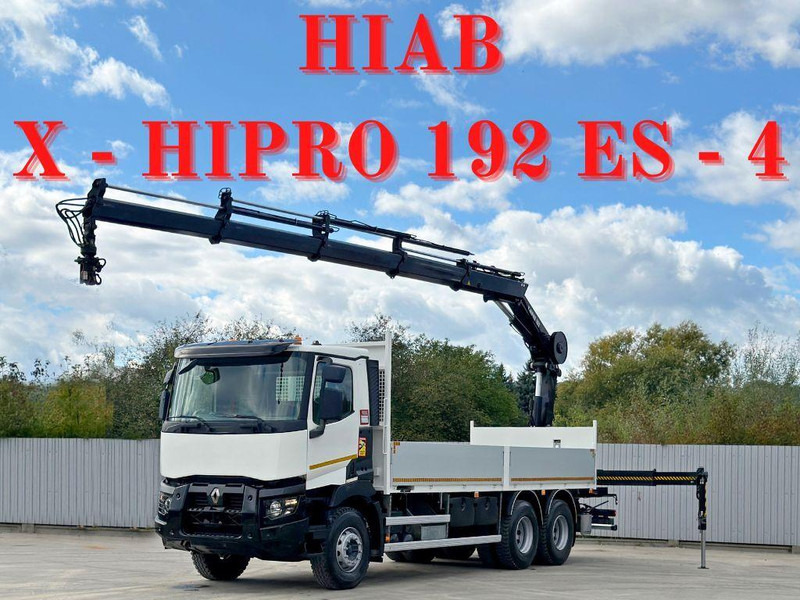 Renault C 430 *HIAB X - HIPRO 192 ES -4 + FUNK* 6x4 - Truk flatbed, Truk derek: gambar 1 Renault C 430 *HIAB X - HIPRO 192 ES -4 + FUNK* 6x4 - Truk flatbed, Truk derek: gambar 1