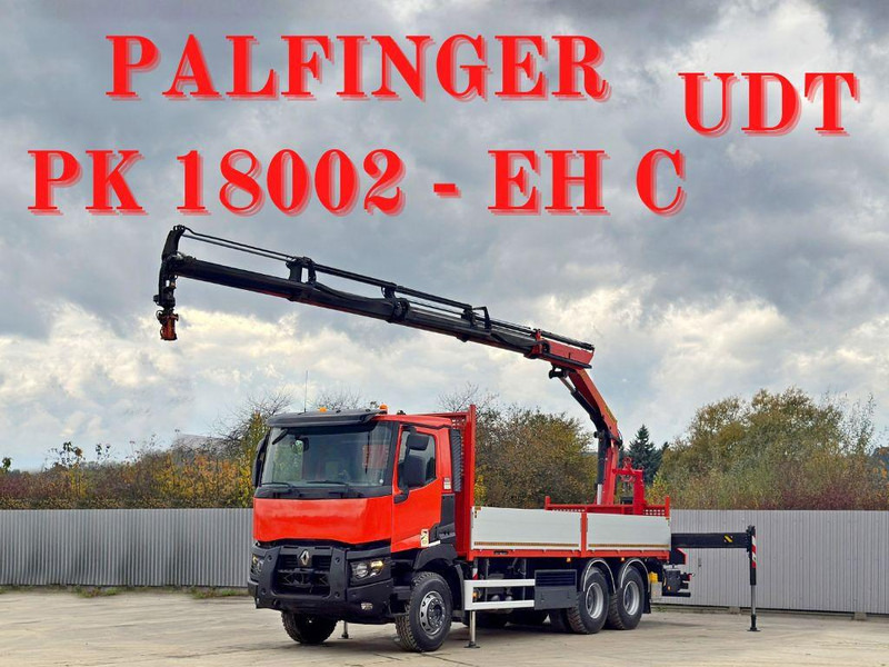 Renault C430 * PALFINGER PK 18002 - EHC + FUNK/ 6x4 - Truk flatbed, Truk derek: gambar 3 Renault C430 * PALFINGER PK 18002 - EHC + FUNK/ 6x4 - Truk flatbed, Truk derek: gambar 3