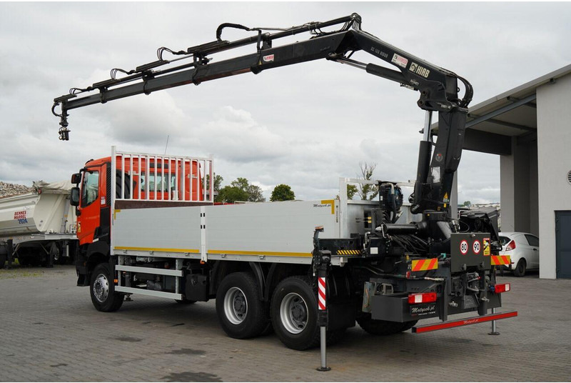 Renault K 380 / 6X4 / SKRZYNIOWY 6.2 M / + HDS HIAB 166 ES-4 / MAX UDŹWI - Truk flatbed, Truk derek: gambar 3 Renault K 380 / 6X4 / SKRZYNIOWY 6.2 M / + HDS HIAB 166 ES-4 / MAX UDŹWI - Truk flatbed, Truk derek: gambar 3