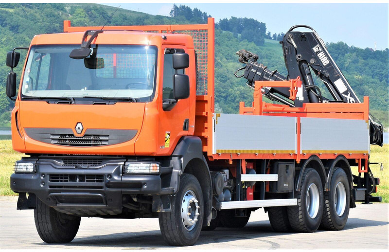 Renault KERAX 410 * HIAB 144 B-3 HIDUO / 6x4 * TOP - Truk flatbed, Truk derek: gambar 4 Renault KERAX 410 * HIAB 144 B-3 HIDUO / 6x4 * TOP - Truk flatbed, Truk derek: gambar 4