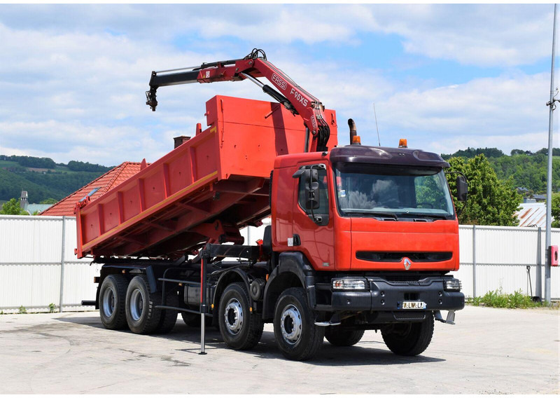Renault KERAX 420 DCI Kipper 6,30m+FASSI F95AXS.21+FUNK - Truk jungkit, Truk derek: gambar 2 Renault KERAX 420 DCI Kipper 6,30m+FASSI F95AXS.21+FUNK - Truk jungkit, Truk derek: gambar 2