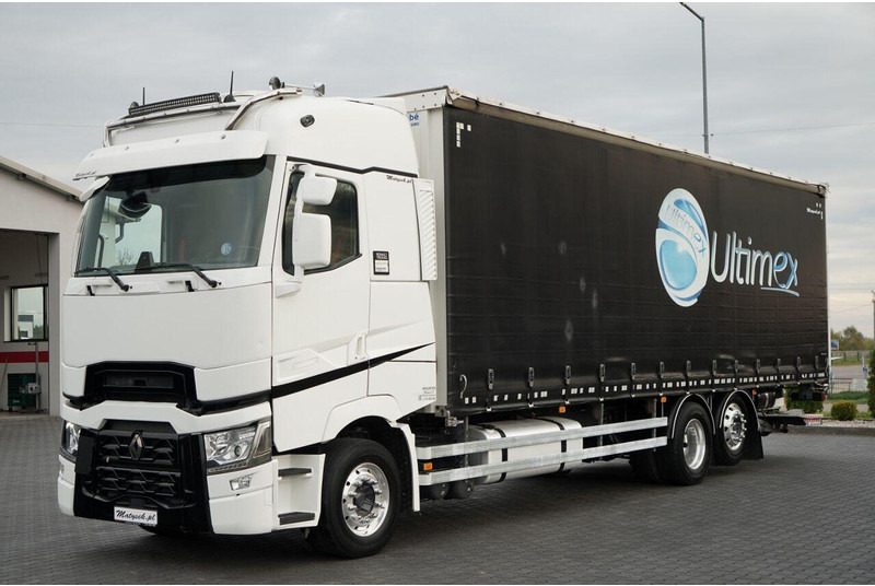 Renault T 440 / 6X2 / SOLÓWKA / FIRANKA 9.5 M / I-PARK COOL / WINDA / AL - Truk dengan terpal samping: gambar 1 Renault T 440 / 6X2 / SOLÓWKA / FIRANKA 9.5 M / I-PARK COOL / WINDA / AL - Truk dengan terpal samping: gambar 1