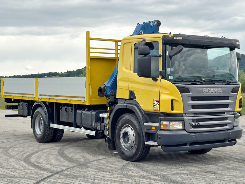 Scania P 270 * FASSI F110A.23 + FUNK * TOPZUSTAND - Truk flatbed, Truk derek: gambar 3 Scania P 270 * FASSI F110A.23 + FUNK * TOPZUSTAND - Truk flatbed, Truk derek: gambar 3