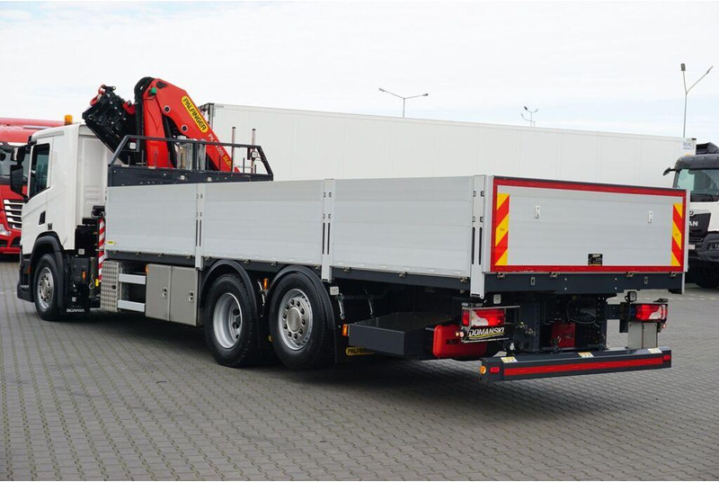Scania P 410 / 6 X 2 / SKRZYNIOWY + HDS / PALFINGER PK 24 001 / OŚ SKRĘ - Truk flatbed, Truk derek: gambar 5 Scania P 410 / 6 X 2 / SKRZYNIOWY + HDS / PALFINGER PK 24 001 / OŚ SKRĘ - Truk flatbed, Truk derek: gambar 5
