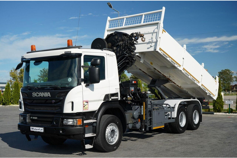 Scania P 410 / 6x4 / WYWROTKA - 6 M + HDS HIAB XS 211 / STEROWANIE RADI - Truk jungkit, Truk derek: gambar 1 Scania P 410 / 6x4 / WYWROTKA - 6 M + HDS HIAB XS 211 / STEROWANIE RADI - Truk jungkit, Truk derek: gambar 1
