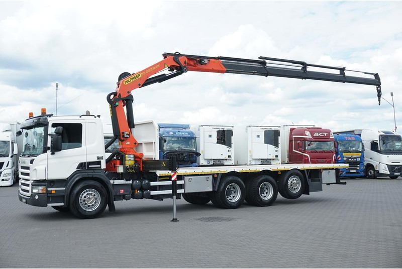 Scania P 420 / 8 X 4 / TRIDEM / SKRZYNIOWY + HDS / PALFINGER PK 26002 / - Truk flatbed, Truk derek: gambar 4 Scania P 420 / 8 X 4 / TRIDEM / SKRZYNIOWY + HDS / PALFINGER PK 26002 / - Truk flatbed, Truk derek: gambar 4