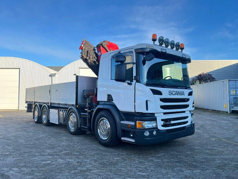 Scania P450 8x2 Flatbed + Crane HMF 2620-K6 - Truk flatbed, Truk derek: gambar 1 Scania P450 8x2 Flatbed + Crane HMF 2620-K6 - Truk flatbed, Truk derek: gambar 1
