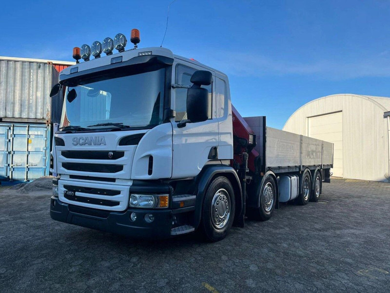 Scania P450 8x2 Flatbed + Crane HMF 2620-K6 - Truk flatbed, Truk derek: gambar 2 Scania P450 8x2 Flatbed + Crane HMF 2620-K6 - Truk flatbed, Truk derek: gambar 2