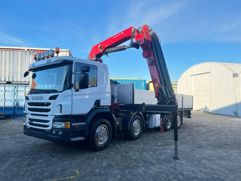 Scania P450 8x2 Flatbed + Crane HMF 2620-K6 - Truk flatbed, Truk derek: gambar 3 Scania P450 8x2 Flatbed + Crane HMF 2620-K6 - Truk flatbed, Truk derek: gambar 3