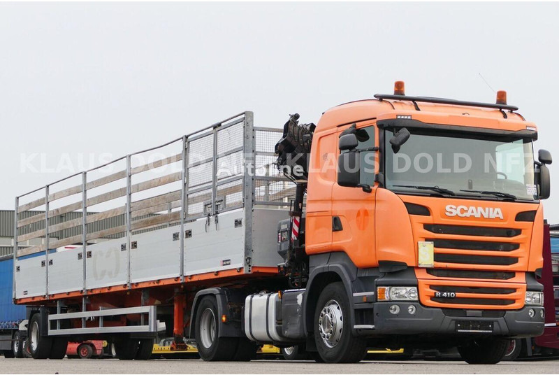 Scania R 410 - Flatbed+crane - Truk flatbed, Truk derek: gambar 2 Scania R 410 - Flatbed+crane - Truk flatbed, Truk derek: gambar 2