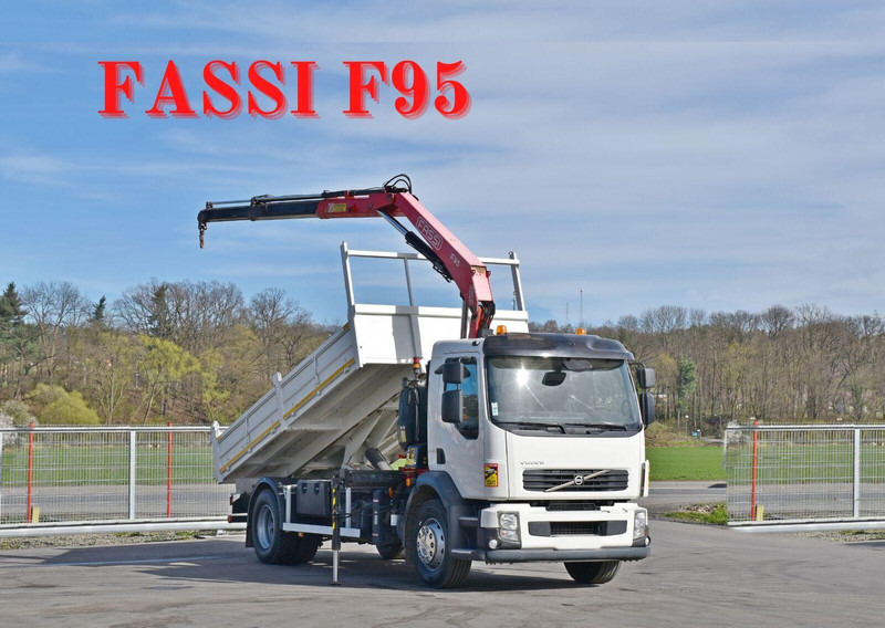 Volvo FL 290 KIPPER 4,90m * FASSI F95A.22 + FUNK * TOP - Truk jungkit, Truk derek: gambar 1 Volvo FL 290 KIPPER 4,90m * FASSI F95A.22 + FUNK * TOP - Truk jungkit, Truk derek: gambar 1