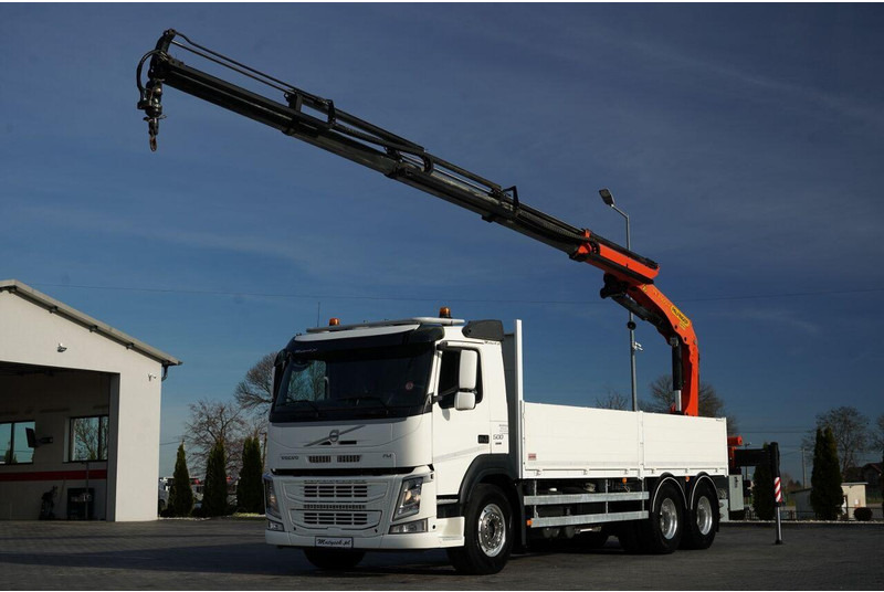 Volvo FM 500 / 6X4 / SKRZYNIOWY 6,5 M / HDS PALFINGER PK 20001-K / PIL - Truk flatbed, Truk derek: gambar 1 Volvo FM 500 / 6X4 / SKRZYNIOWY 6,5 M / HDS PALFINGER PK 20001-K / PIL - Truk flatbed, Truk derek: gambar 1