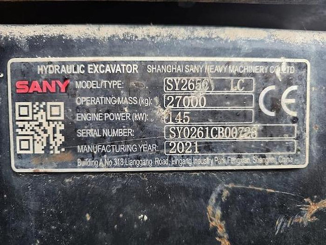 Ekskavator Sany SY265C: gambar 12 Ekskavator Sany SY265C: gambar 12