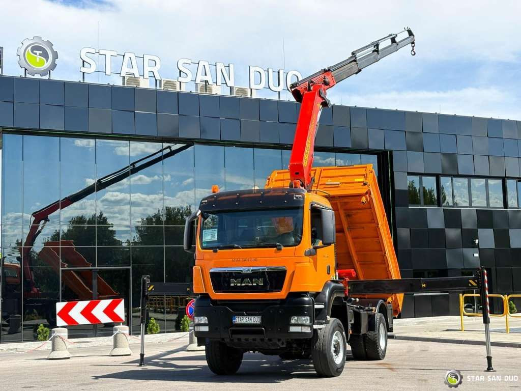 MAN TGS 18.480 4x4 PALFINGER PK 22002 Crane Kipper - Truk derek: gambar 1 MAN TGS 18.480 4x4 PALFINGER PK 22002 Crane Kipper - Truk derek: gambar 1
