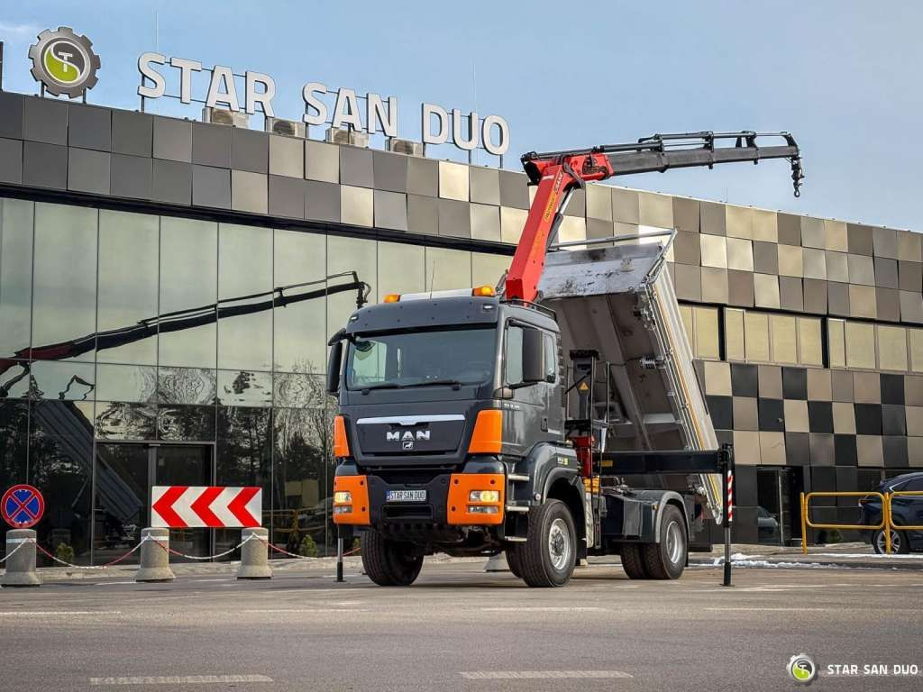 MAN TGS 18.480 PALFINGER PK 16502 HDS Crane,Kipper MAN TGS 18.480 PALFINGER PK 16502 HDS Crane,Kipper - Truk jungkit: gambar 1 MAN TGS 18.480 PALFINGER PK 16502 HDS Crane,Kipper MAN TGS 18.480 PALFINGER PK 16502 HDS Crane,Kipper - Truk jungkit: gambar 1