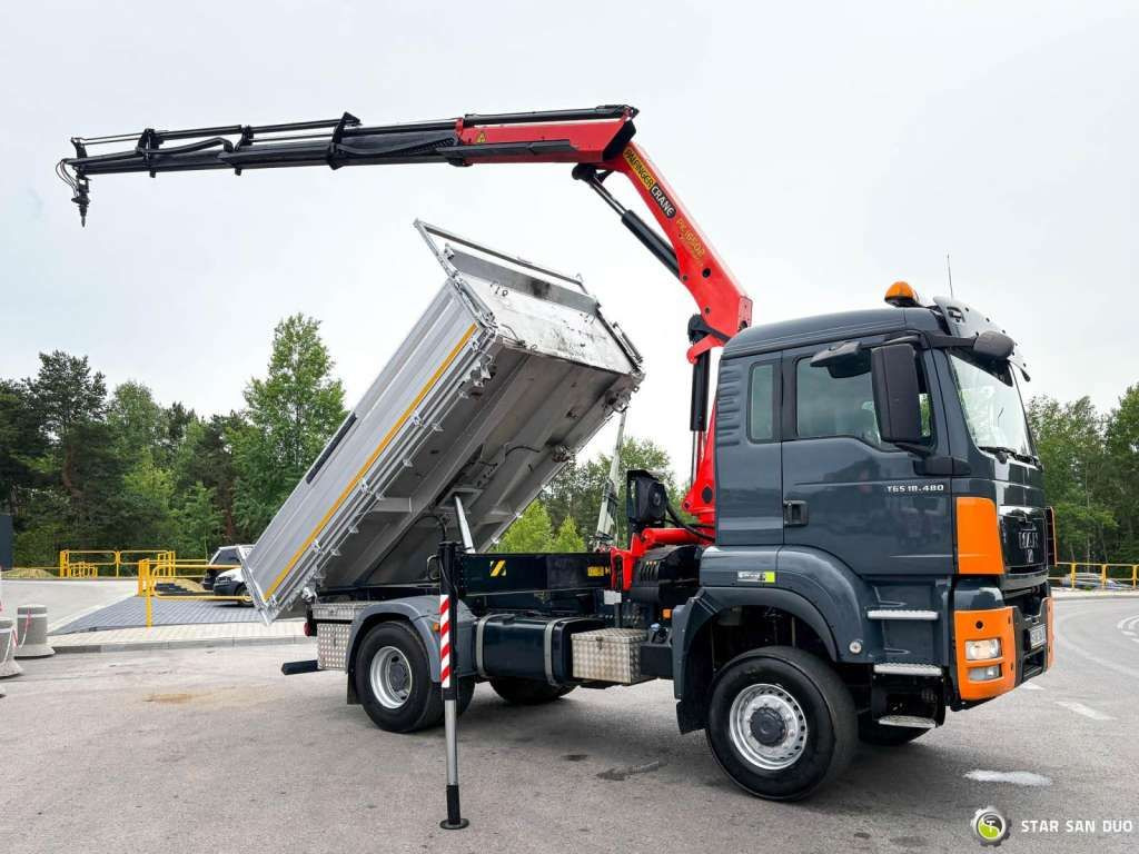 MAN TGS 18.480 PALFINGER PK 16502 HDS Crane,Kipper - Truk derek: gambar 3 MAN TGS 18.480 PALFINGER PK 16502 HDS Crane,Kipper - Truk derek: gambar 3