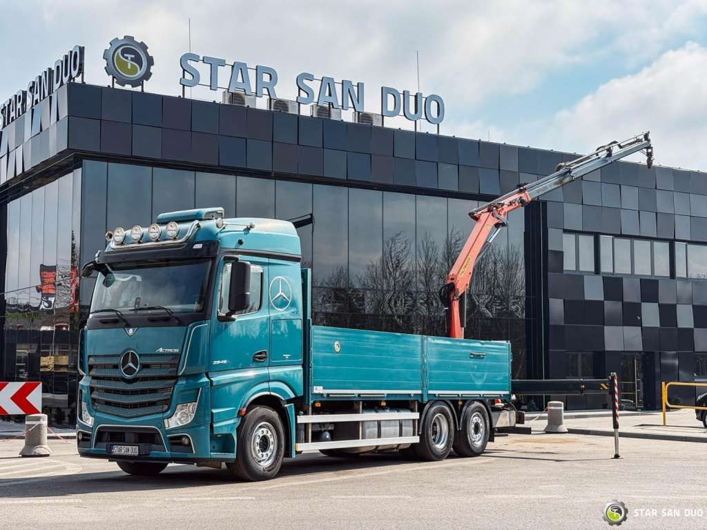Mercedes-Benz ACTROS 2545 6x2 Palfinger PK 16001 HDS Crane Mercedes-Benz ACTROS 2545 6x2 Palfinger PK 16001 HDS Crane - Truk derek, Truk flatbed: gambar 1 Mercedes-Benz ACTROS 2545 6x2 Palfinger PK 16001 HDS Crane Mercedes-Benz ACTROS 2545 6x2 Palfinger PK 16001 HDS Crane - Truk derek, Truk flatbed: gambar 1