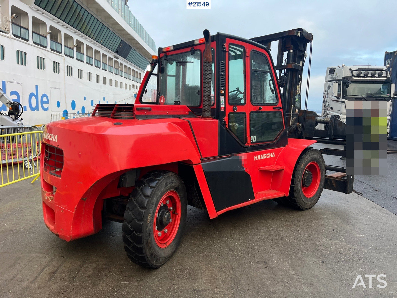 Forklift diesel Hangcha CPCD120 Gaffeltruck m/ hydrauliske gafler, sideforskyvning og lite timer: gambar 15