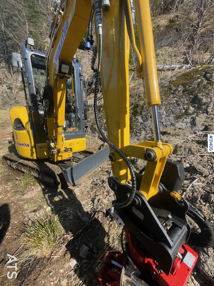 Ekskavator mini Komatsu PC24 MR-5 gravemaskin m/ pusseskuffe, rototilt, smalskuffe, graveskuffe og klype: gambar 10