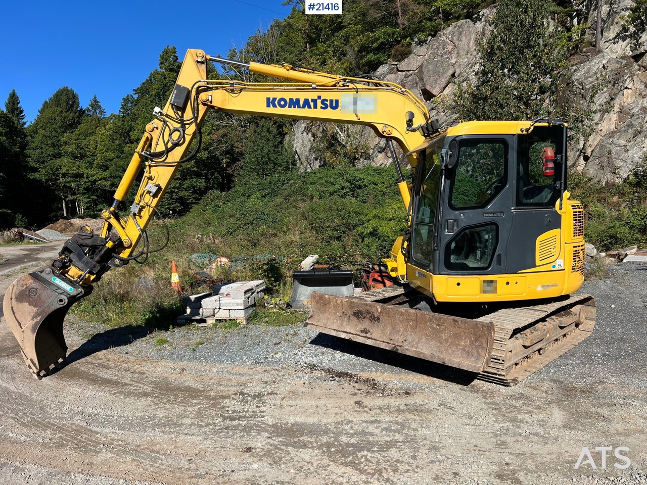 Komatsu PC78us Gravemaskin m/ Rototilt, pusseskuffe, smalskuffe og graveskuffe - Ekskavator perayap: gambar 1 Komatsu PC78us Gravemaskin m/ Rototilt, pusseskuffe, smalskuffe og graveskuffe - Ekskavator perayap: gambar 1
