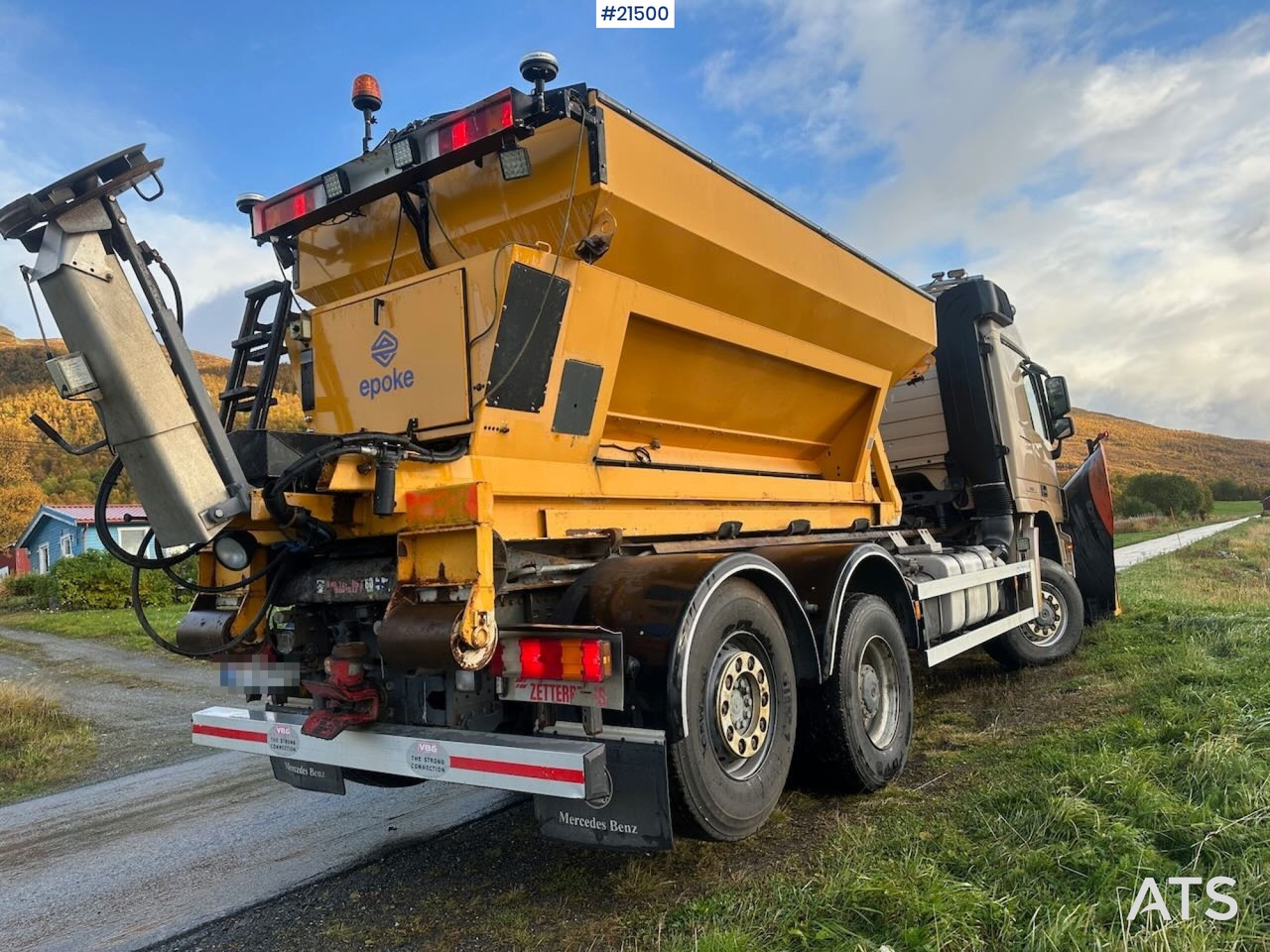 Mercedes Actros 2848 4x4+2 brøyterigget krokbil - Hook lift: gambar 5 Mercedes Actros 2848 4x4+2 brøyterigget krokbil - Hook lift: gambar 5