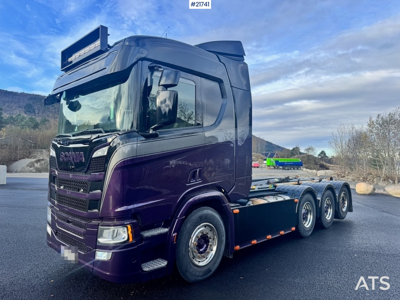 Scania 2018 Scania R580 Tridem Krokbil m/ Kranhydraulikk. Nylakkert! - Hook lift: gambar 2 Scania 2018 Scania R580 Tridem Krokbil m/ Kranhydraulikk. Nylakkert! - Hook lift: gambar 2