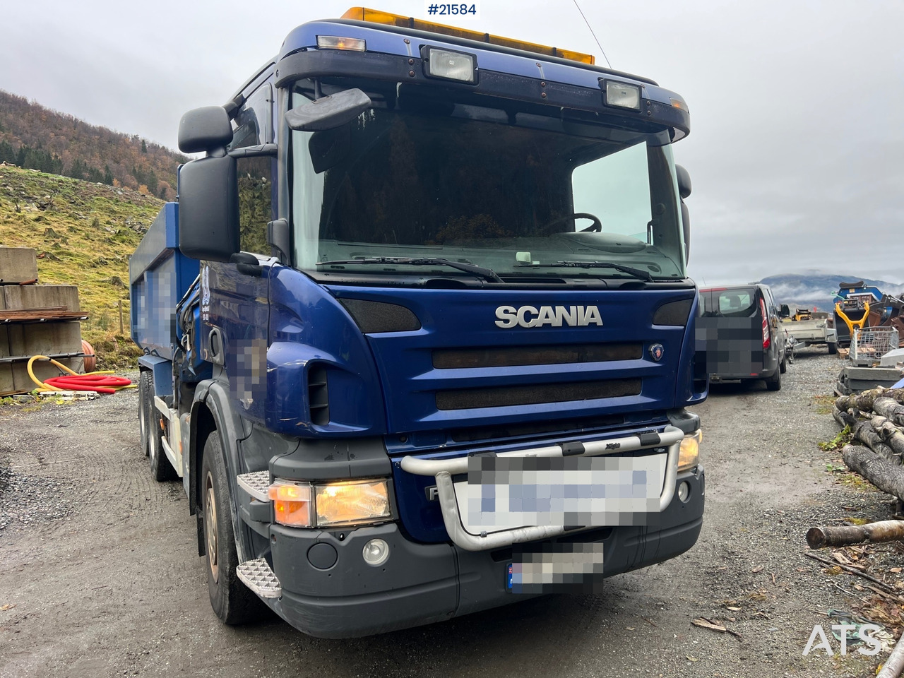 Scania P380 6x2 kranbil m/tipp, m/14t/ og m/Hiab kran - Truk derek: gambar 4 Scania P380 6x2 kranbil m/tipp, m/14t/ og m/Hiab kran - Truk derek: gambar 4