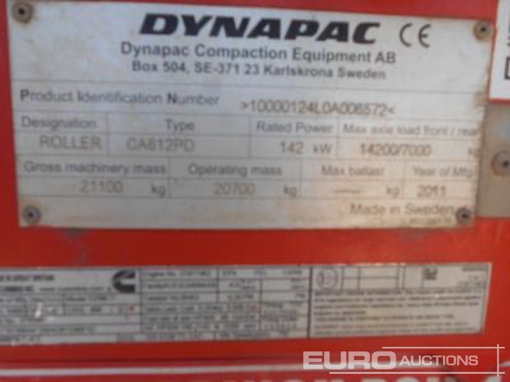 2011 Dynapac CA612PD - Roller: gambar 4 2011 Dynapac CA612PD - Roller: gambar 4