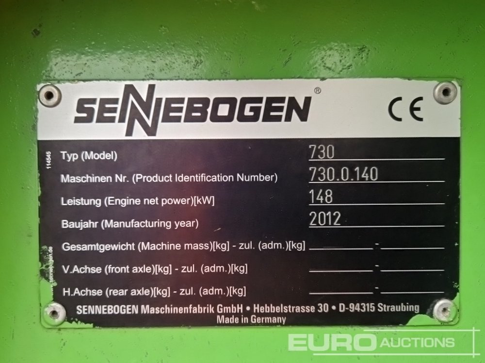 2012 Sennebogen 730 - Ekskavator roda: gambar 2 2012 Sennebogen 730 - Ekskavator roda: gambar 2