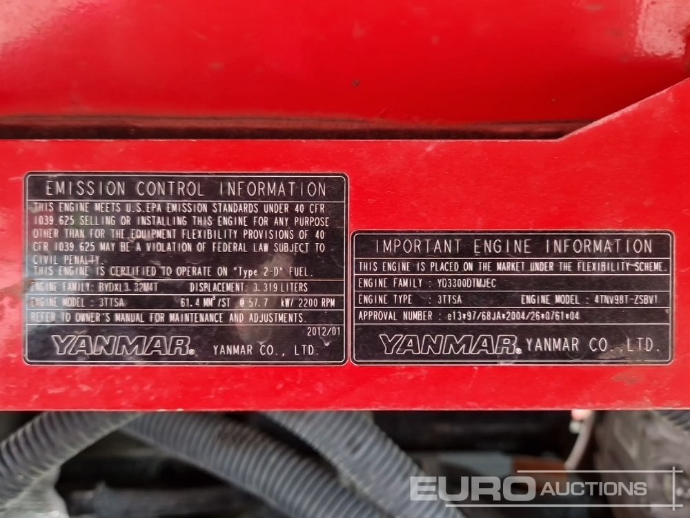 Ekskavator perayap 2012 Yanmar SV100-1: gambar 19