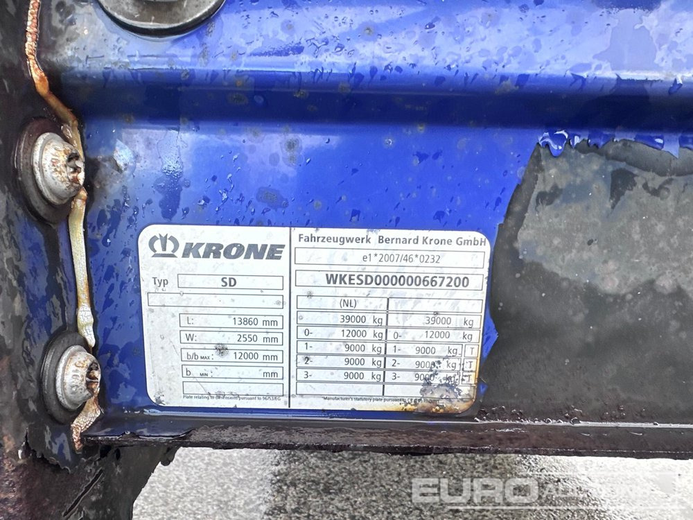 Semi-trailer dengan terpal samping 2015 Krone Mega Liner, Curtainsider, 3 Axle (Dutch Reg. Docs): gambar 39