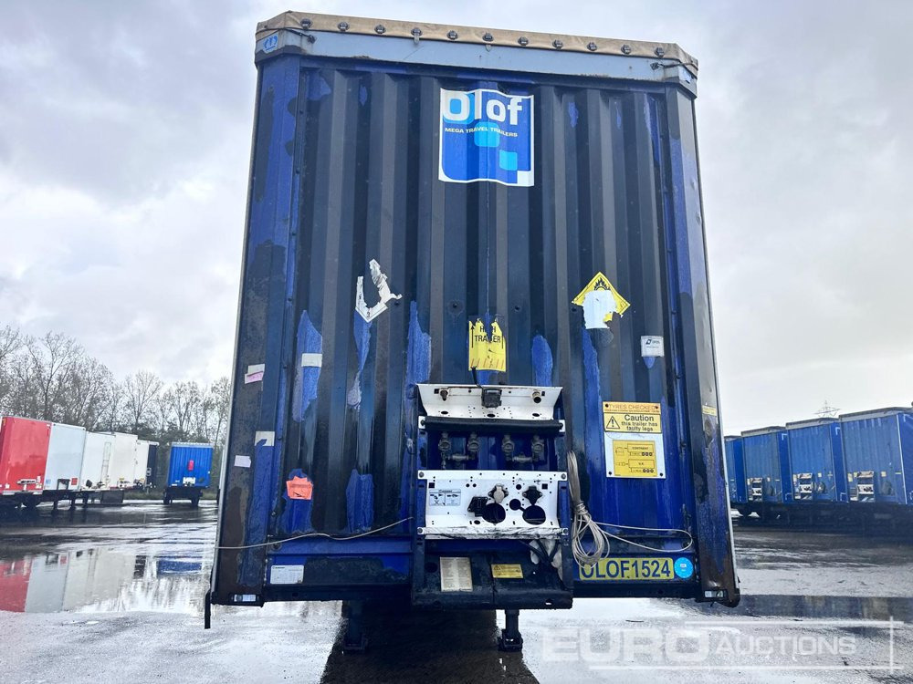 Semi-trailer dengan terpal samping 2015 Krone Mega Liner, Curtainsider, 3 Axle (Dutch Reg. Docs): gambar 8