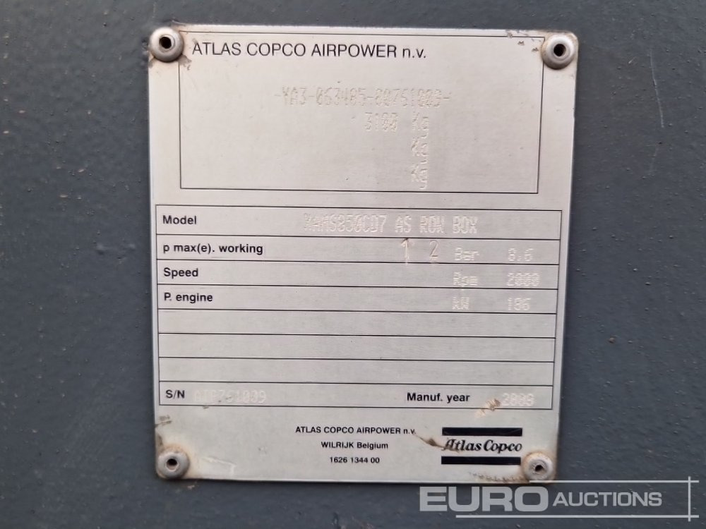 Atlas Copco XAMS850 - Kompresor udara: gambar 2 Atlas Copco XAMS850 - Kompresor udara: gambar 2