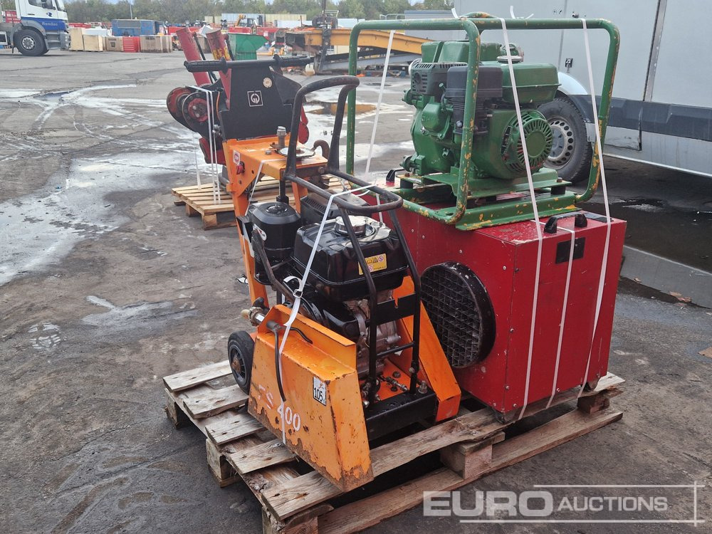 Pallet of Asphalt Saw, Electric Space Heater (2 of) Wacker Water Pump - Pemanas konstruksi: gambar 1 Pallet of Asphalt Saw, Electric Space Heater (2 of) Wacker Water Pump - Pemanas konstruksi: gambar 1