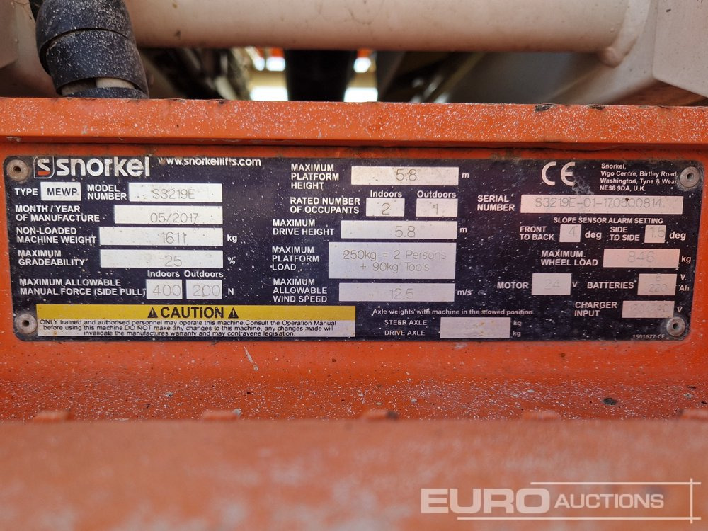 Scissor lifts Snorkel S3219E: gambar 22