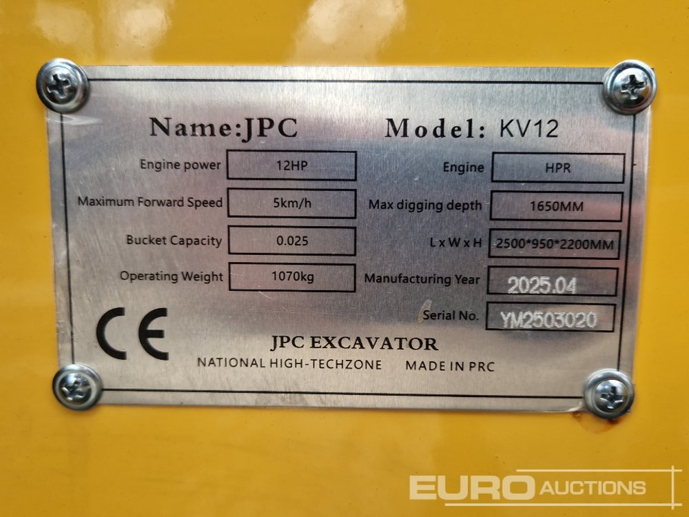 Ekskavator mini Unused 2025 JPC KV12: gambar 23