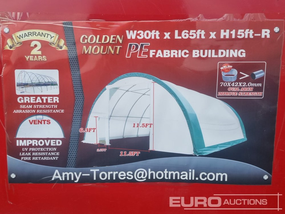 Unused 30x65x15 Dome Storage Shelter - Kontainer konstruksi: gambar 2 Unused 30x65x15 Dome Storage Shelter - Kontainer konstruksi: gambar 2