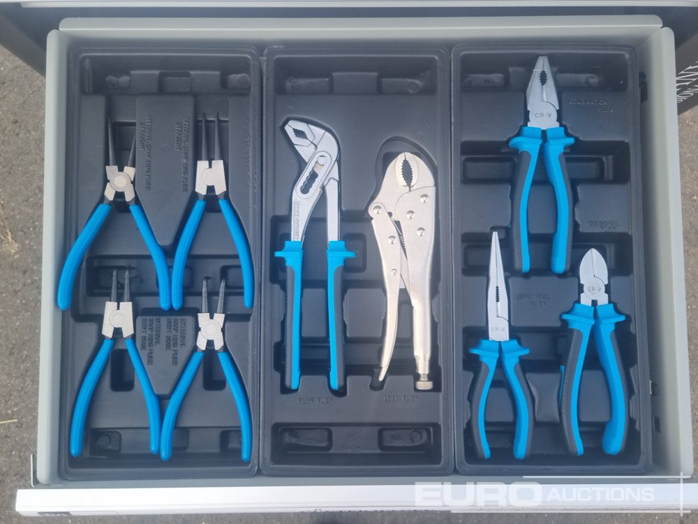 Membangun inventaris Unused Günter Wagen Germany Tool Trolley, 6 Drawers with 220 Pieces: gambar 10
