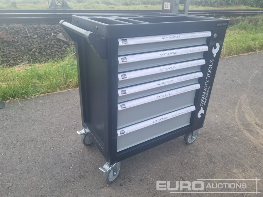 Unused Günter Wagen Germany Tool Trolley, 6 Drawers with 220 Pieces - Membangun inventaris: gambar 4 Unused Günter Wagen Germany Tool Trolley, 6 Drawers with 220 Pieces - Membangun inventaris: gambar 4