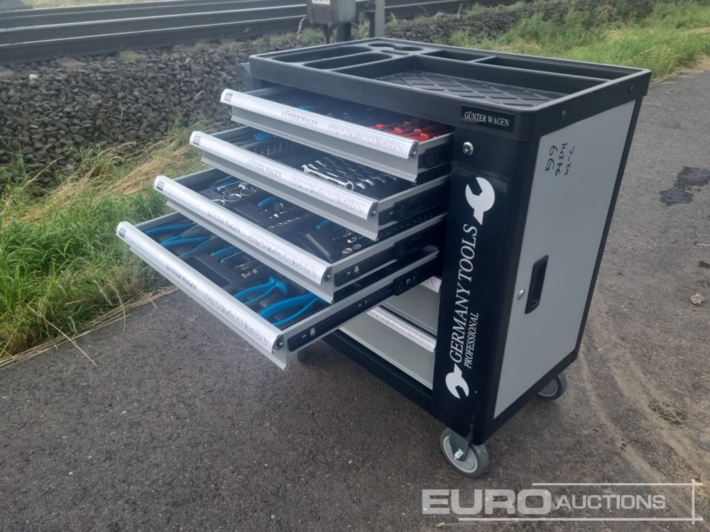 Unused Günter Wagen Germany Tool Trolley, 6 Drawers with 220 Pieces - Membangun inventaris: gambar 1 Unused Günter Wagen Germany Tool Trolley, 6 Drawers with 220 Pieces - Membangun inventaris: gambar 1